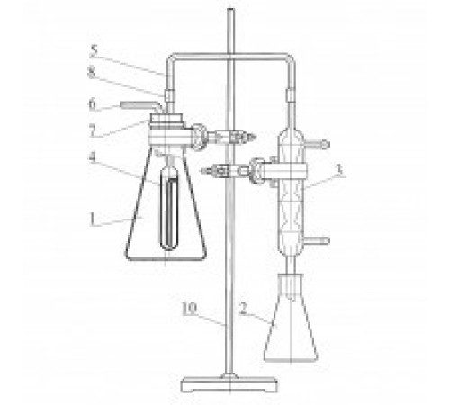 Аппарат для определения летучих кислот без штатива ГФ 2.784.224