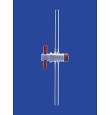 Кран одноходовой Lenz NS12,5, диаметр отверстия 1,5 мм, PTFE