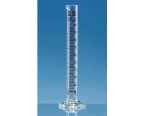 BRAND 31908 Цилиндр мерный Silberbrand Eterna, высокий, 10 мл, градуировка 0.2 мл, Boro 3.3, основа из стекла, 2 шт/упак