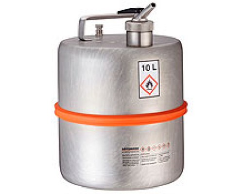 Контейнер для ЛВЖ Rotzmeier 10D, с самозакрывающимся дозатором и вентиляционным винтом, 10 л, нержавеющая сталь (Артикул 10D)