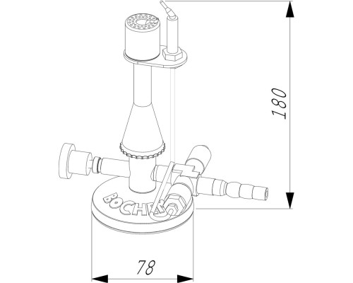 Горелка Bochem безопасная с игольчатым клапаном, природный газ