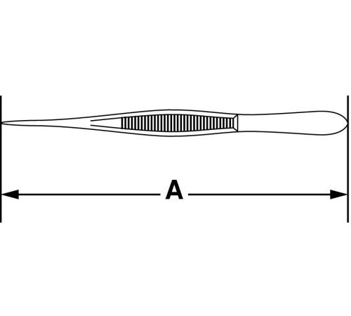 Пинцет Bochem остроконечный с направляющим винтом из хромированной стали, длина 130 мм